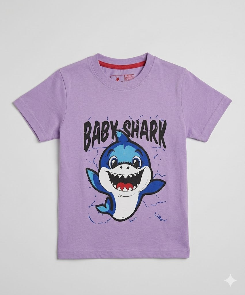 Kids Baby Shark T-Shirt | Soft Cotton Summer Shirt