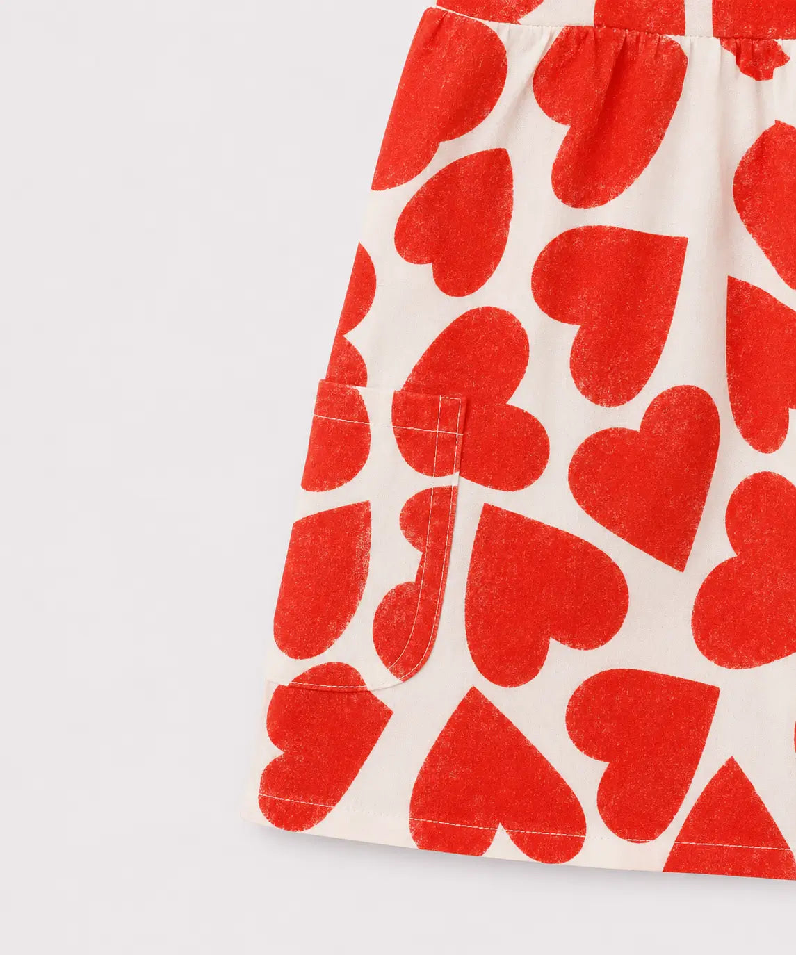 Orange Heart Girls Jumpsuit | Cute Heart Print Kids Romper Dress