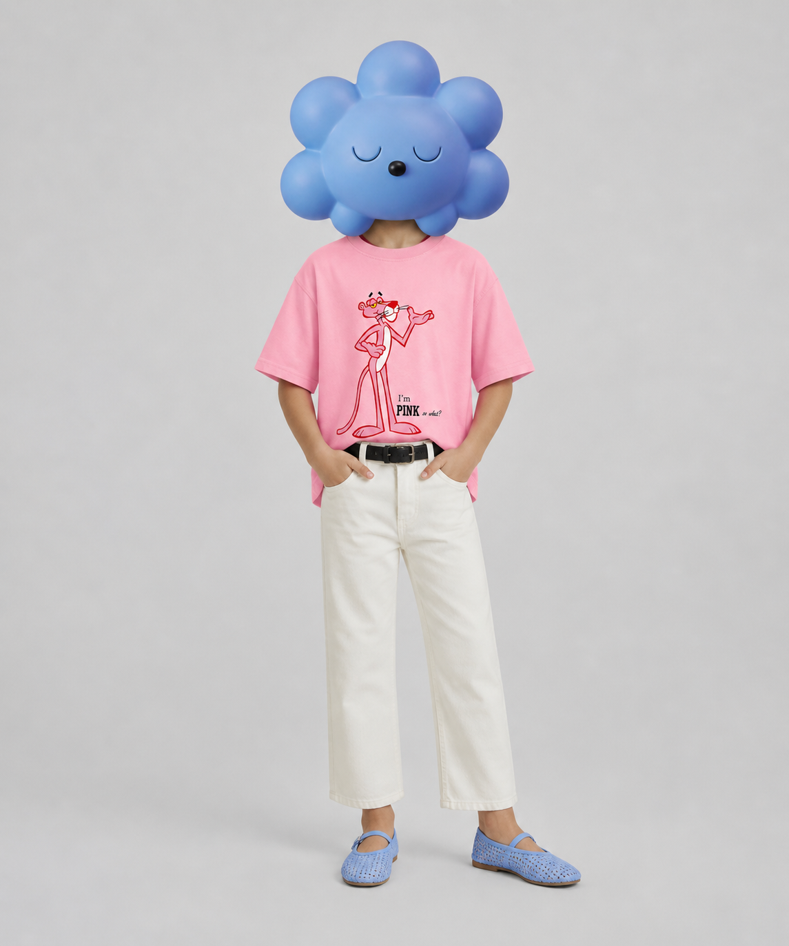 Kids Pink Panther Pink Graphic Tee for Boys