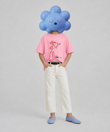 Kids Pink Panther Pink Graphic Tee for Boys