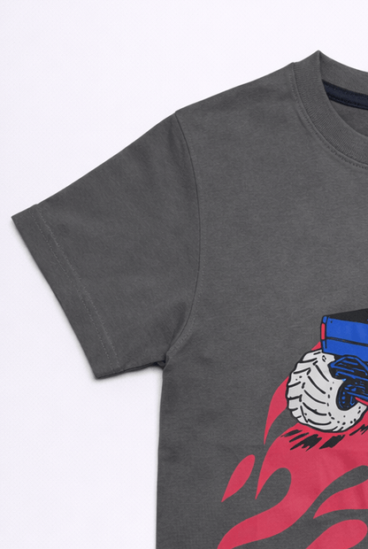 Monster Truck Graphic T-Shirt – Kids Summer Casual Tee
