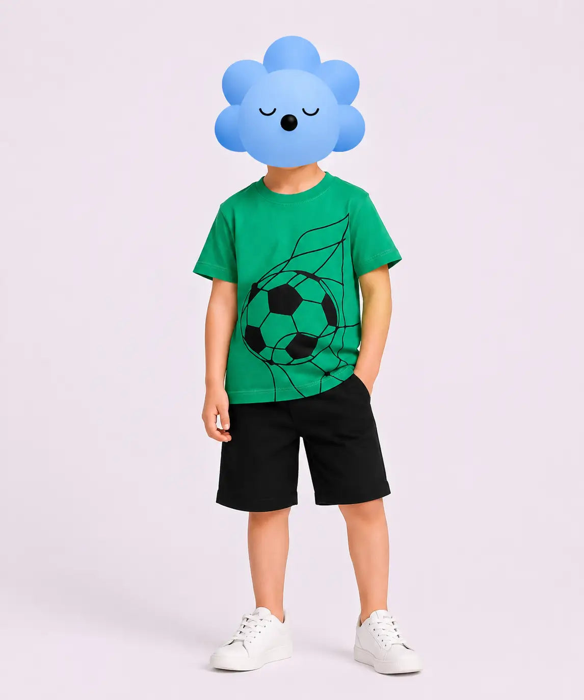 Kids Green Football Graphic Unisex T-Shirt – Premium Casual Cotton Tee