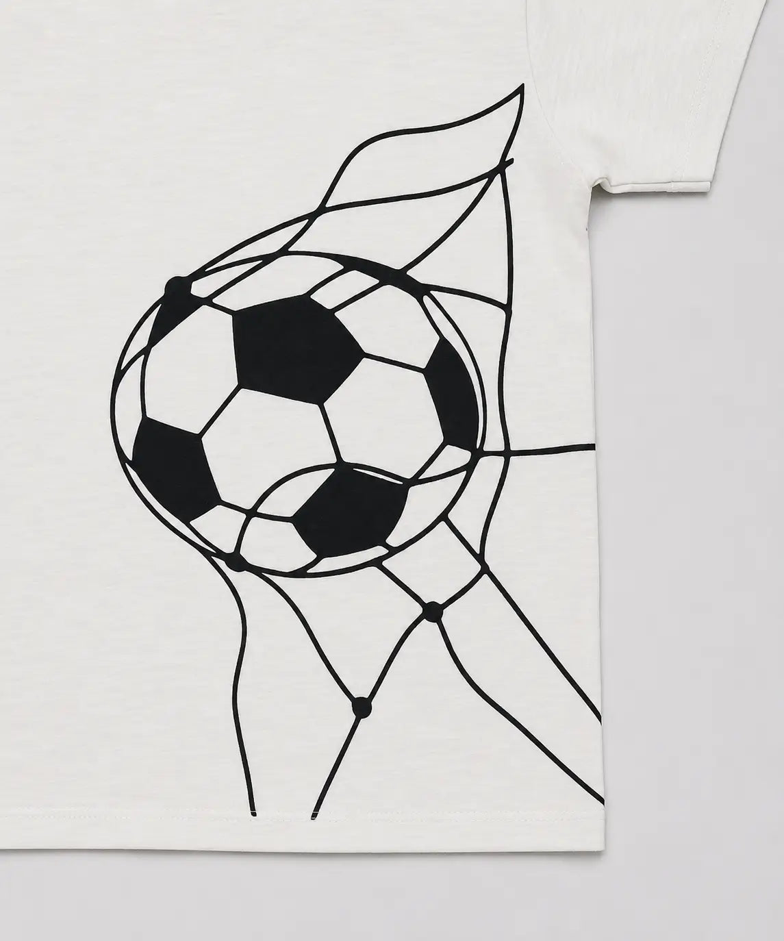 Kids White Football Graphic Unisex T-Shirt – Premium Casual Cotton Tee