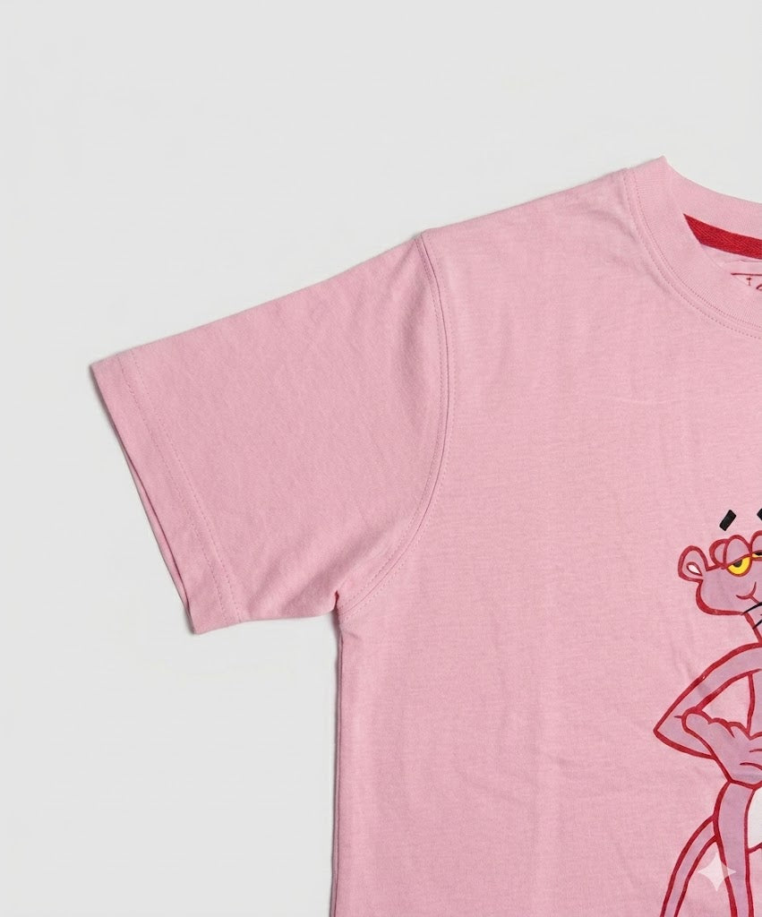 Kids Pink Panther Pink Graphic Tee for Boys