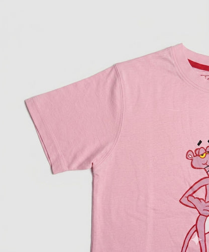 Kids Pink Panther Pink Graphic Tee for Boys
