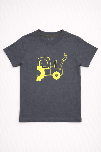 Kids Tractor Print Graphic T-Shirt
