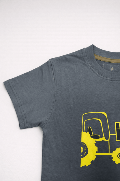 Kids Tractor Print Graphic T-Shirt