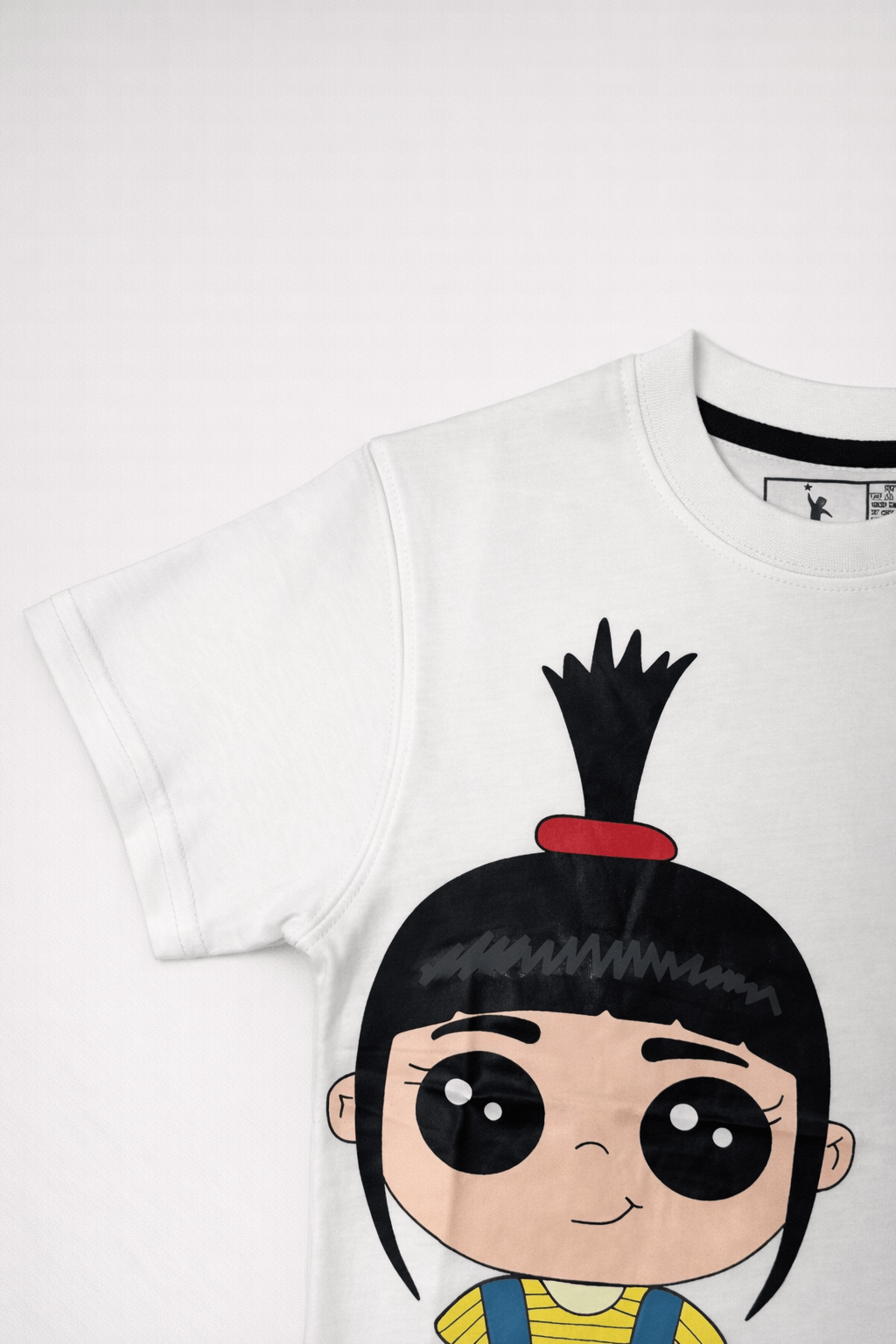 Kids White Cartoon Graphic T-Shirt