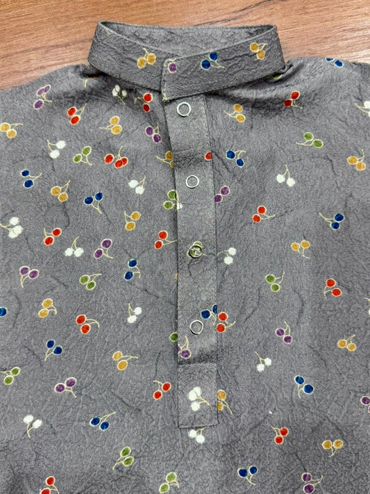 Boys Printed Kurta Trouser Set – Kids Summer Kurta Pajama | Eid Collection Boys Kurta Pakistan