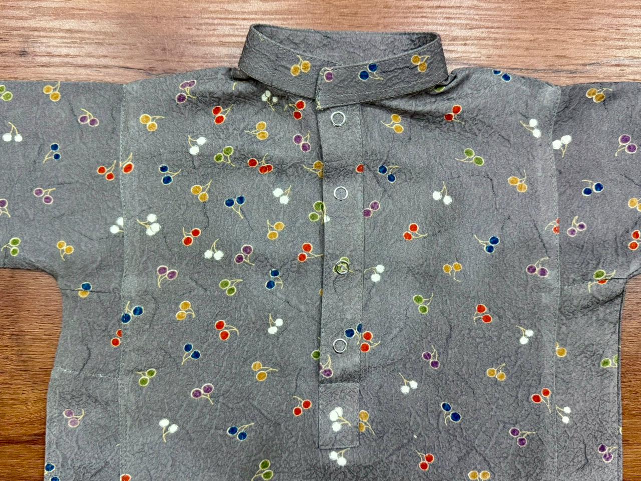 Boys Printed Kurta Trouser Set – Kids Summer Kurta Pajama | Eid Collection Boys Kurta Pakistan