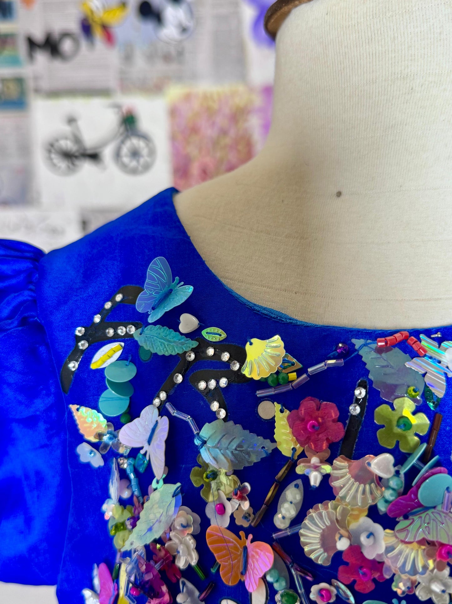 Girls' Blue Disney Princess Maxi Frock Dress