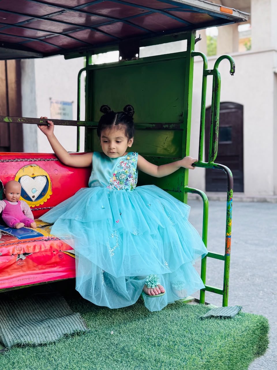 Girls Sky Blue Princess Maxi Froks Dress | Kids Party Wear – Best in Pakistan