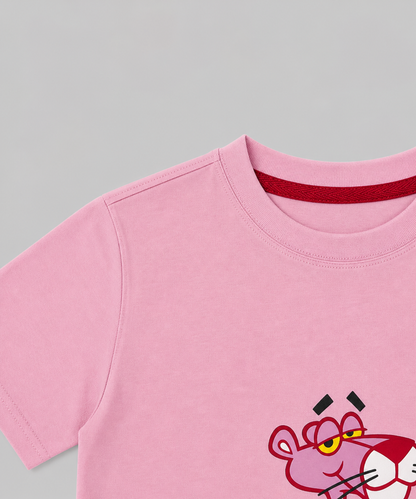 Kids Pink Panther Pink Graphic Tee for Boys