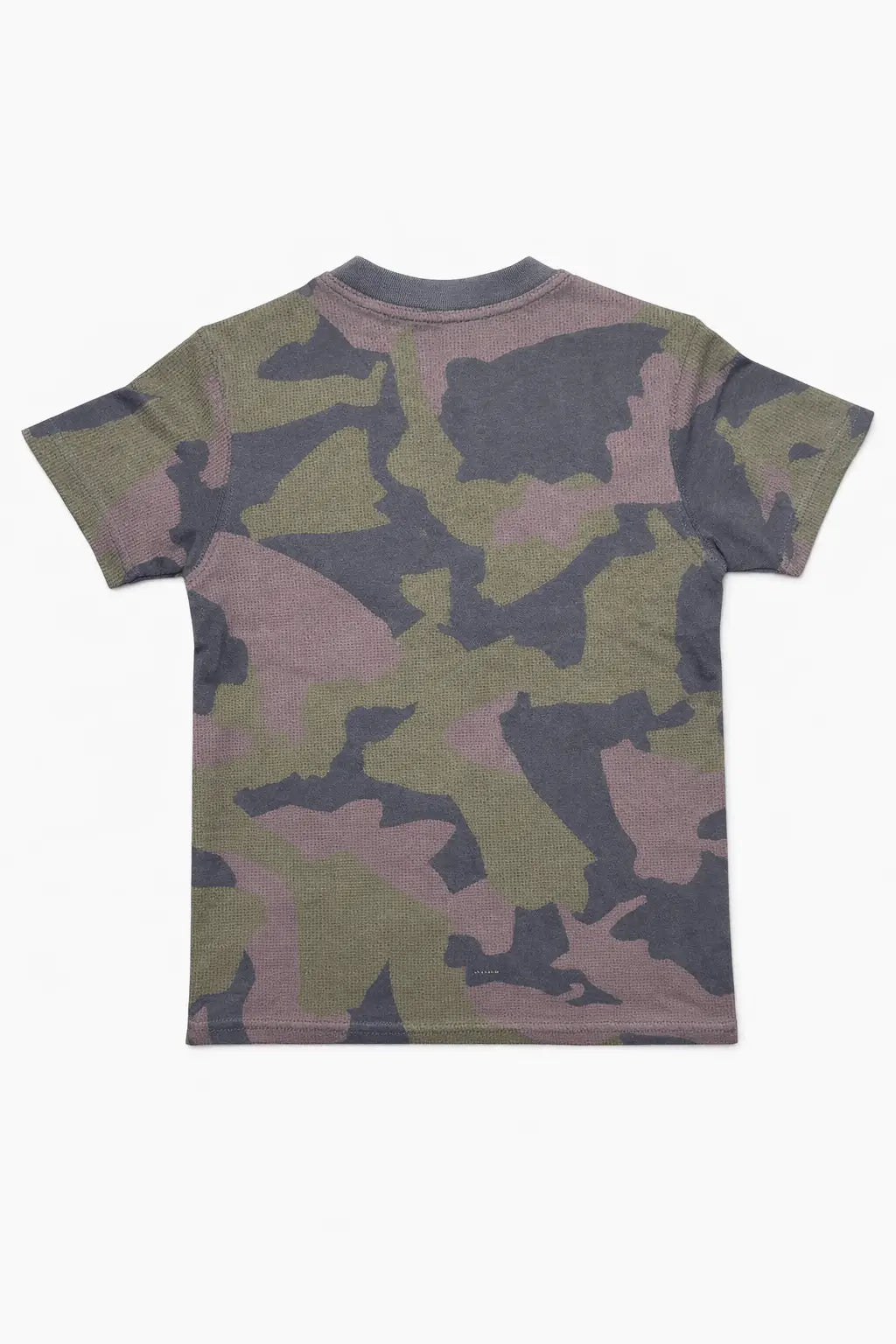 Boys green camouflage printed t-shirt flat lay 4-10 years — MiMo Pakistan