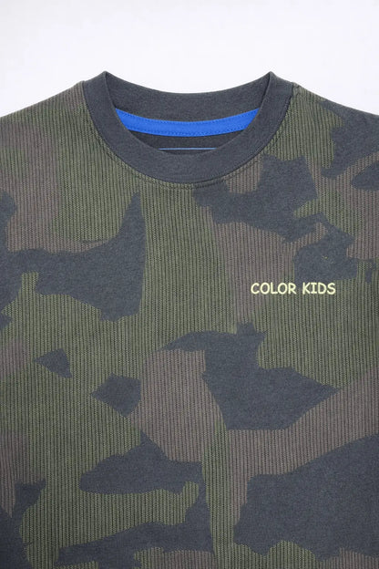 Boys t-shirt army camouflage print close-up kids summer wear — MiMo Pakistan