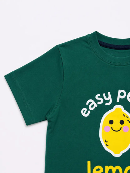 Boys green Lemon Squeezy graphic t-shirt aram or kids — MiMo Pakistan