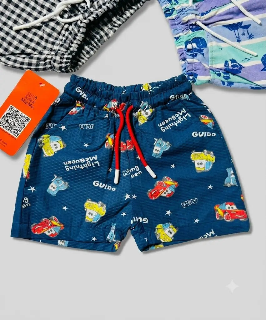 Boys navy space printed shorts pack of 3 kids summer casual wear — MiMo Pakistan