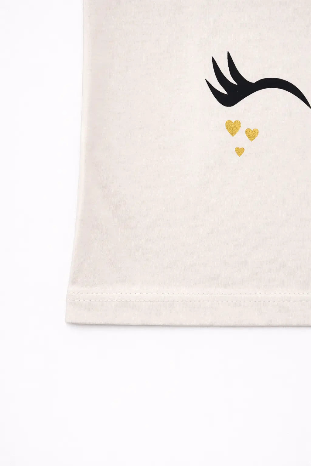 Kids beige unicorn printed t-shirt side view soft cotton casual wear — MiMo Pakistan