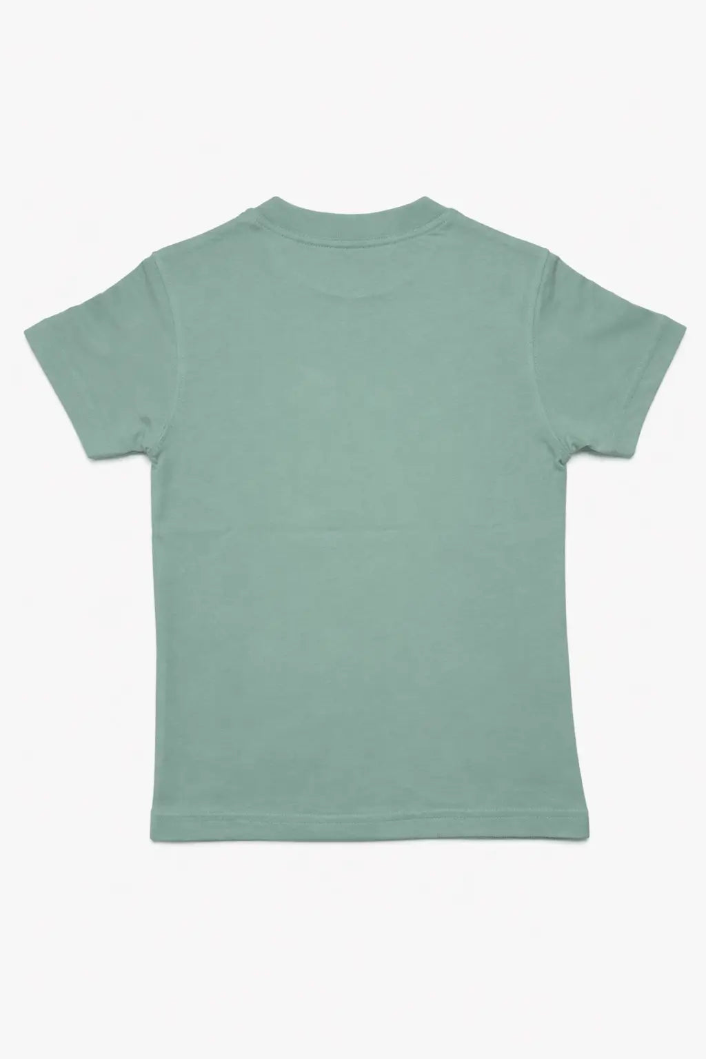 Boys light green printed t-shirt front view soft cotton kids wear — MiMo Pakistan