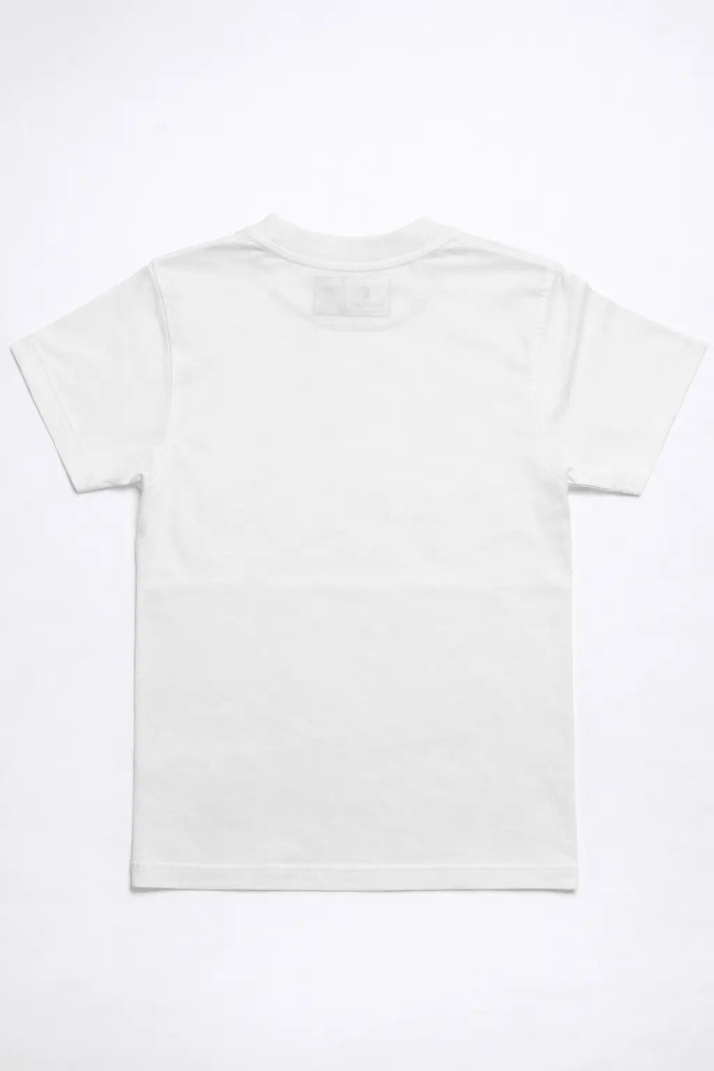 Boys white cartoon printed t-shirt flat lay kids summer wear — MiMo Pakistan