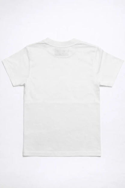 Boys white cartoon printed t-shirt flat lay kids summer wear — MiMo Pakistan