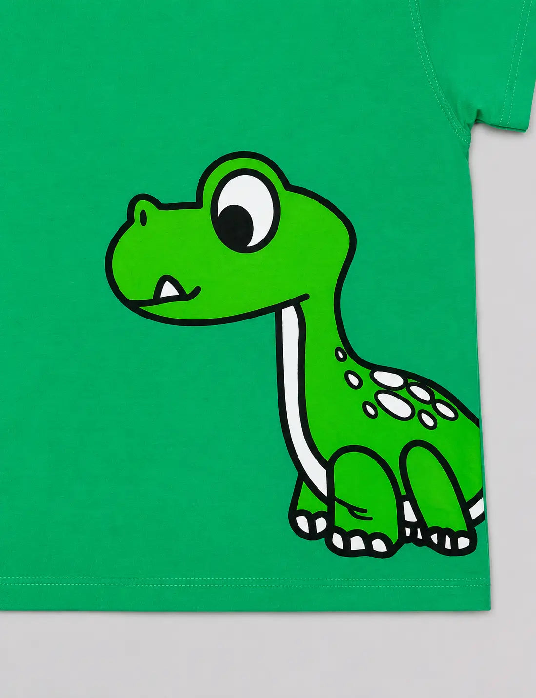 Kids Green Dinosaur Graphic Unisex T-Shirt – Premium Casual Cotton Tee