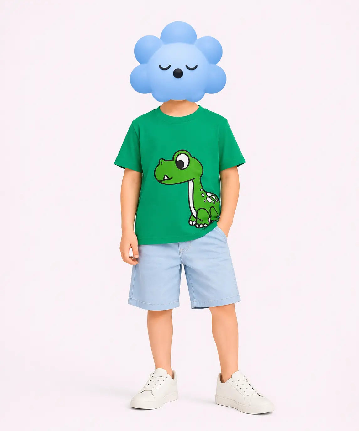 Kids Green Dinosaur Graphic Unisex T-Shirt – Premium Casual Cotton Tee