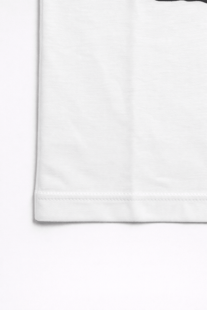 Kids White Cartoon Graphic T-Shirt