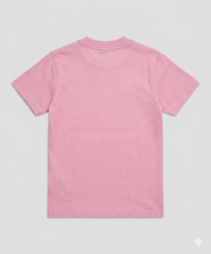 Girls pink cartoon character t-shirt back view kids summer wear — MiMo Pakistan