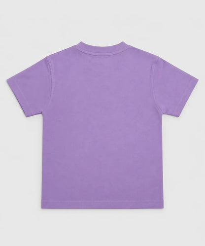Kids purple shark cartoon t-shirt flat lay 7-12 years — MiMo Pakistan