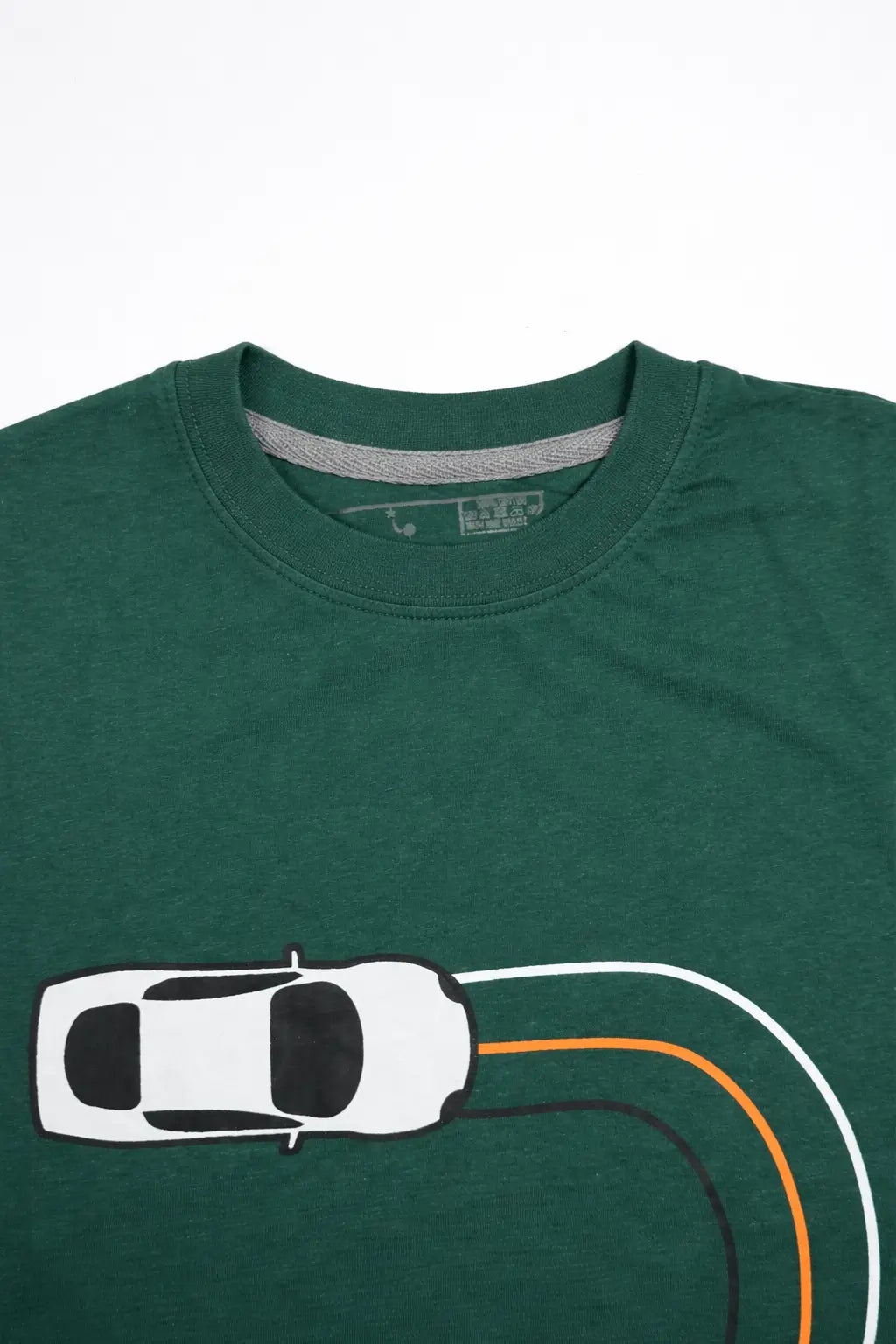 Boys green t-shirt car print close-up kids summer wear — MiMo Pakistan