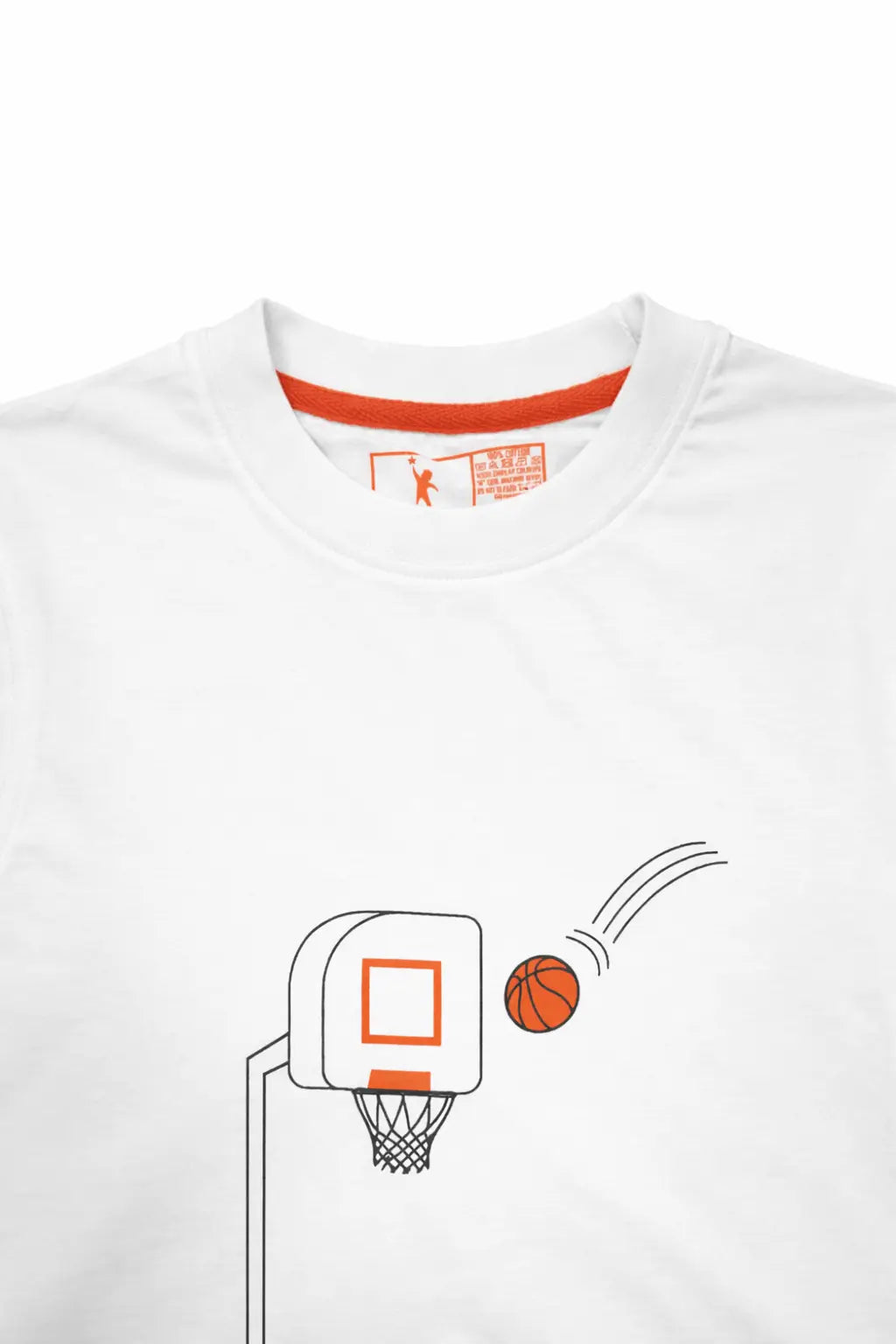 Boys white Basketball graphic t-shirt back for kids — MiMo Pakistan